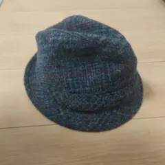 Harris Tweed チェック柄フラップハット L