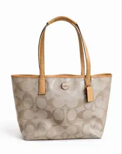 COACH シグネチャー トート バッグ ベージュ A4 収納可