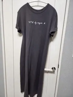 ぱ*だ様 トゥービーバイアニエスベー　 半袖ロングワンピース 36 グレー