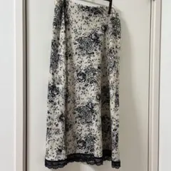 ローラアシュレイ　ロングスカート　スカート　花柄スカート　タイトスカート　S
