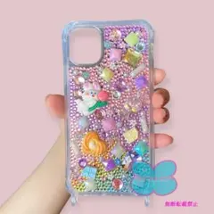 no.46】1点物 iPhone11ケース スマホケース デコ電 デコスマホ