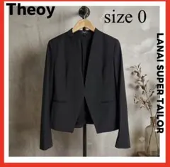 夏向けTheory ノーカラージャケット ネイビー☆新品タグ付☆サイズ40