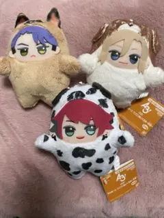 A3 もふめーと ワンワンぬいぐるみ 秋組 摂津 兵頭 七尾 3点