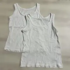 無地良品　ベビー　さらっと綿　タンクトップ【インナー】100サイズ　2枚組