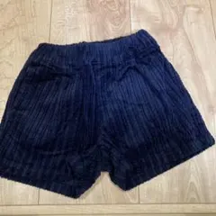 紺色　ショートパンツ　コーデュロイ