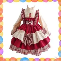 ベビー ロリータ ドレス フリル ワンピース 洋装 フォーマルM