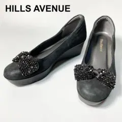 HILLS AVENUE ヒルズアベニュー パンプス リボン 厚底 23