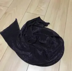 ピンクラメ入り黒色ストール