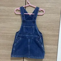 最終値引き無印キッズデニムサロペット 90サイズ