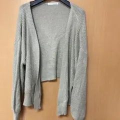 E hyphen world gallery PEACE 透かし編みカーディガン