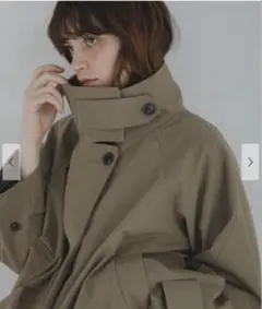 新品タグ付き　撥水バックフレアスタンドカラーコート　サニーレーベル