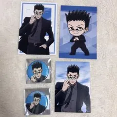 ハンターハンター スーツ 戦闘後 レオリオ グリッター缶バッジ