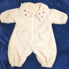 【美品】Cottoli フリースロンパース ハートポケット