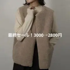 Amiur　ボア素材 ベスト Fサイズ　12.22まで出品！