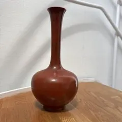 古銅　花瓶　一輪挿 高さ14cm 時代物 高岡銅器 古銅一輪挿 華泉好 美品 - メルカリ