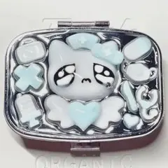平成女児ෆ˚*デコピルケース うるうるねこちゃん 病みかわ 地雷 メンヘラ✩水色