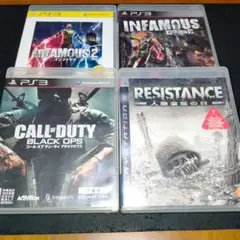 PS3 ゲーム ソフト　インファマス　コールオブデューティ　レジスタンス　4本