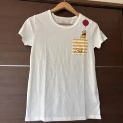 新品タグ付き　Disney くまのプーさん 半袖Tシャツ ホワイト　胸ポケットMのサムネイル