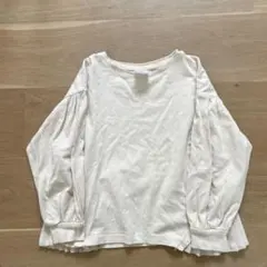 ZARA バルーン袖 プリーツ長袖カットソー122 7歳 クリーム色