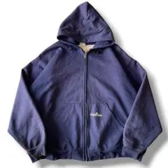 USA製 90s Carhartt 裏サーマルジップパーカー ネイビー 3XL