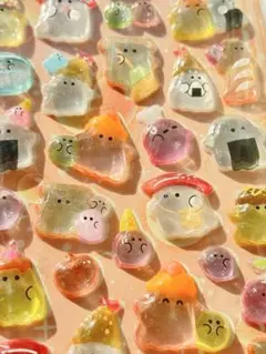 ポップシール　３Ｄシール　スケルトン　オバケーヌ　キャラクターシール