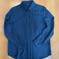 UNIQLO ダークグリーン長袖シャツ Lサイズ