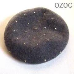 美品　OZOC　オゾック　ウール100％　星形ビジュー付き　ベレー帽