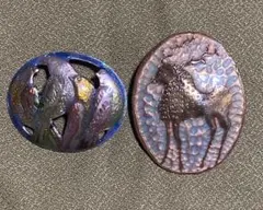 デザインブローチ2点セット