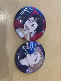 値下げ✴︎ハイキュー！！缶バッジビスケット 西谷、夜久（おまけ付き）