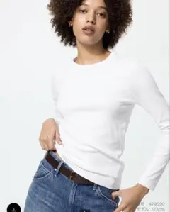 ユニクロ　ソフトリブクルーネックT