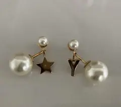 JEWELRY VALLEY K18YG パールピアス 星型デザイン お値下げ - メルカリ