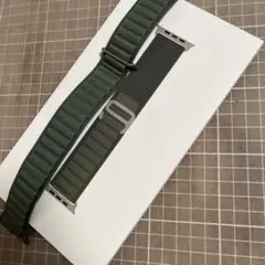 美品 純正品 Apple Watch グリーン アルパインループ L