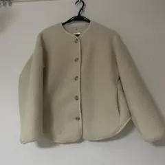ユニクロ　ボアフリースリラックスカーディガン　Sサイズ　Off white