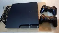 【動作確認+初期化済】PS3本体 CECH-2000A コントローラー2個付き