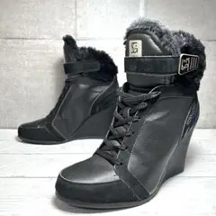 ほぼ新品【adidasneo】ボアインヒールスニーカー(24.5)セレーナゴメス