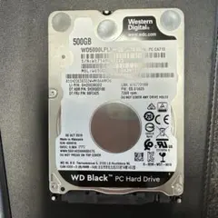 【美品／中古】WD Black Sata HDD 500GB 2.5インチ