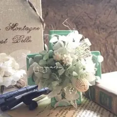 out coco様 ブルーグリーン ホワホワ クロスアレンジ♪