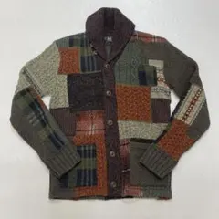 RRL ショールカラー カーディガン パッチワーク カシミヤブレンドのサムネイル