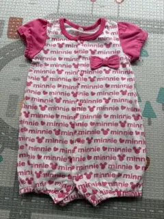 ミニーマウス　女の子のロンパース 60〜70