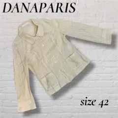 ★美品★DANAPARIS 長袖シャツ レース ベージュ size 42のサムネイル