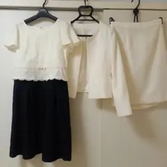 セレモニースーツ 3点セット ホワイト・ネイビー13号