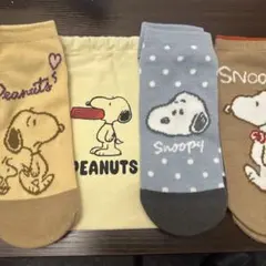 スヌーピー　靴下3足セット　巾着付き