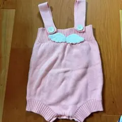@*様 女の子　ニットサロペット　80cm