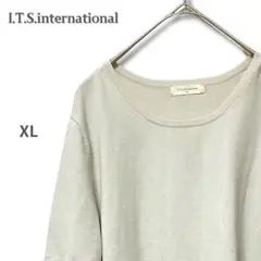 I.T.S イッツインターナショナル 5分丈 サマーニット 【ホワイト】【XL】