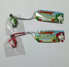 ハローキティ　根付け　夏野菜バージョン