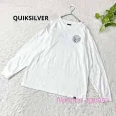QUIKSILVER サークルロゴ　マウントデザイン 長袖　Tシャツ　L 白のサムネイル