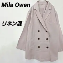 Mila Owen ミラオーウェン ダブルブレスト テーラードジャケット リネン