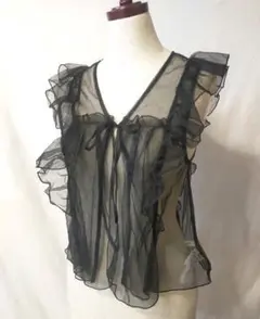 【FREAK'S STORE】チュールフリルブラウス