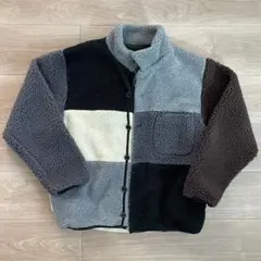 ルピリアン フリースデニム切替ジャケット デニムブルー/ボアベージュ 