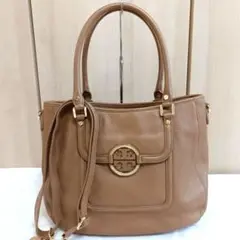 キャメル ショルダーバッグ